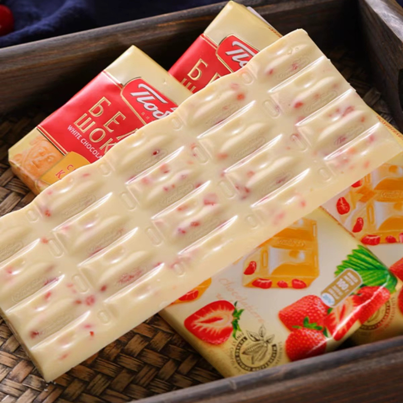 胜利牌白巧克力俄罗斯草莓夹心
