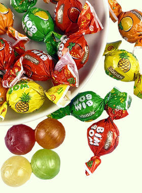 俄罗斯进口乌克兰如胜roshen水果硬糖果汁夹心糖果混合口味乒乓糖