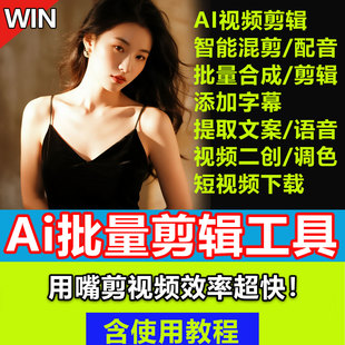 AI后期剪辑软件剪映国际PR/AE2025达芬奇调色短视频批量剪辑字幕