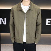 百搭帅气男装 2025春季 青年夹克时尚 翻领男士 上衣外套潮 新款