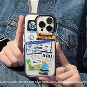 个性 小众标签适用iphone17promax苹果13手机壳简约12潮牌15防摔软14全包硅胶软壳