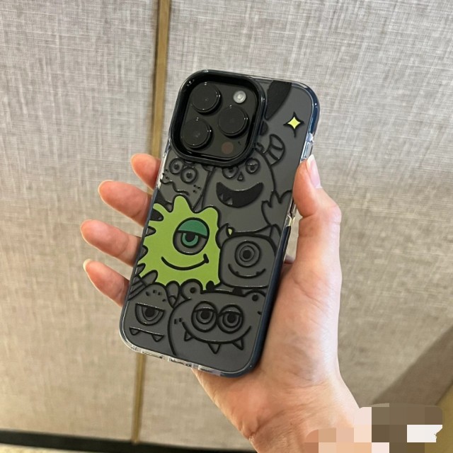 趣味卡通可爱超萌小怪兽适用iphone16promax苹果15手机壳透明11新款14pro女款12小众防摔硅胶13pro全包保护套