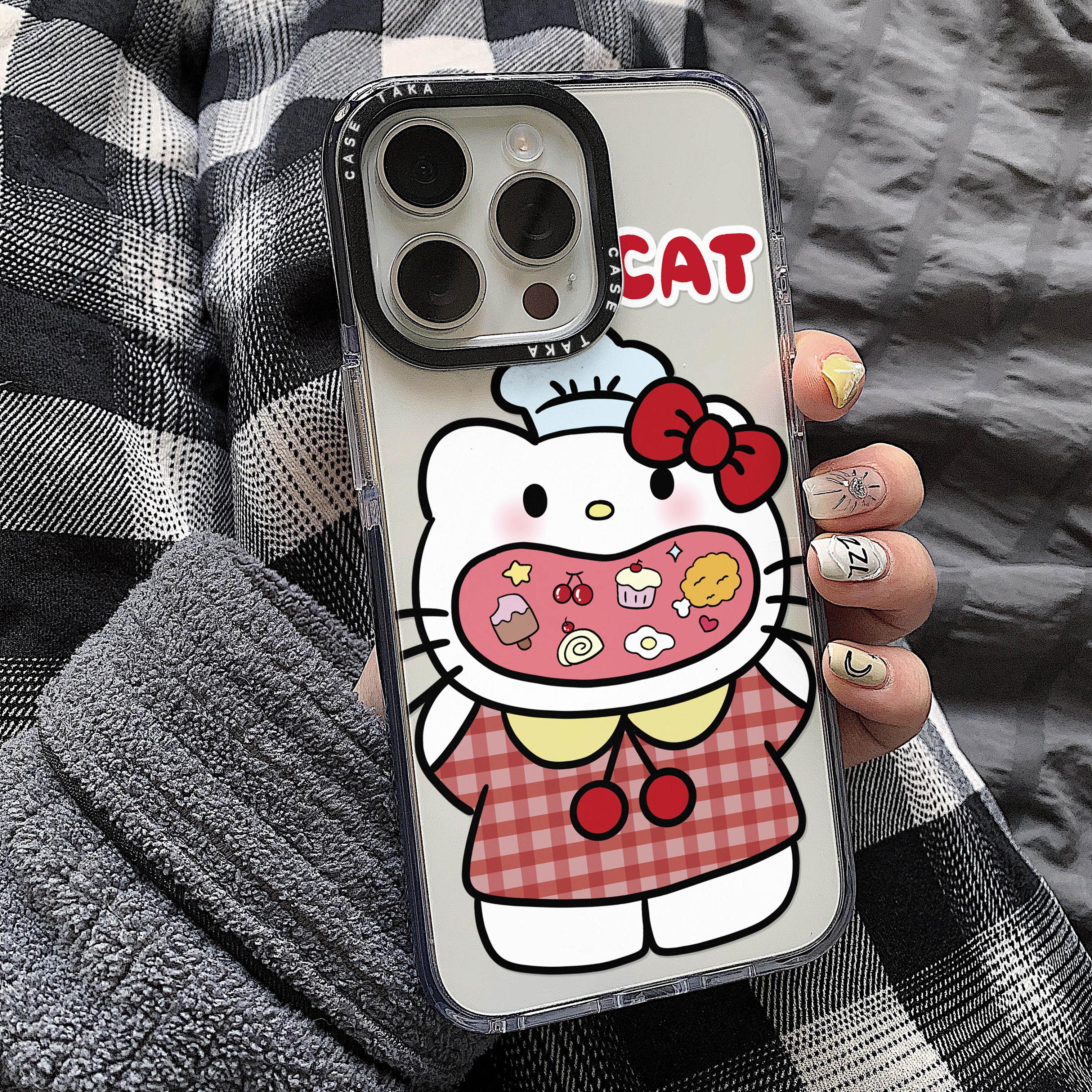 适用苹果手机壳卡通贪吃kt猫