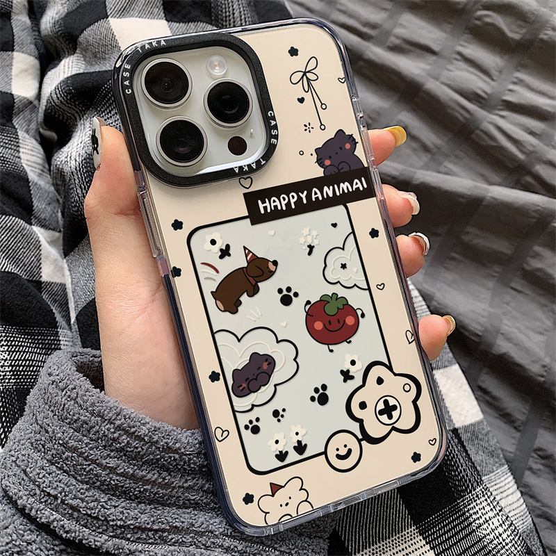 适用苹果手机壳可爱卡通动物