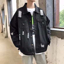 潮流帅气 潮牌港风夹克韩版 网红ins超火牛仔外套男春秋工装 衣夏季
