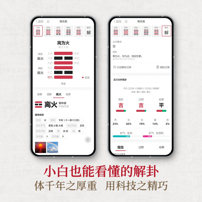 易经六十四卦牌《天机易象》便携版小白易学易用卡牌配套专属应用