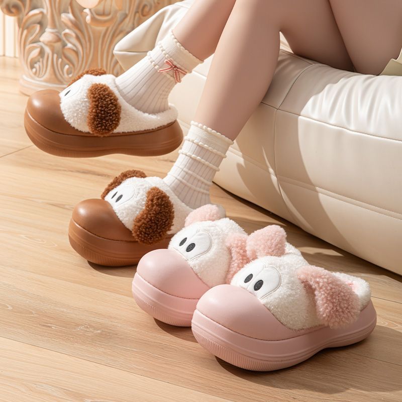 爆款卡通包头棉拖女2025新款