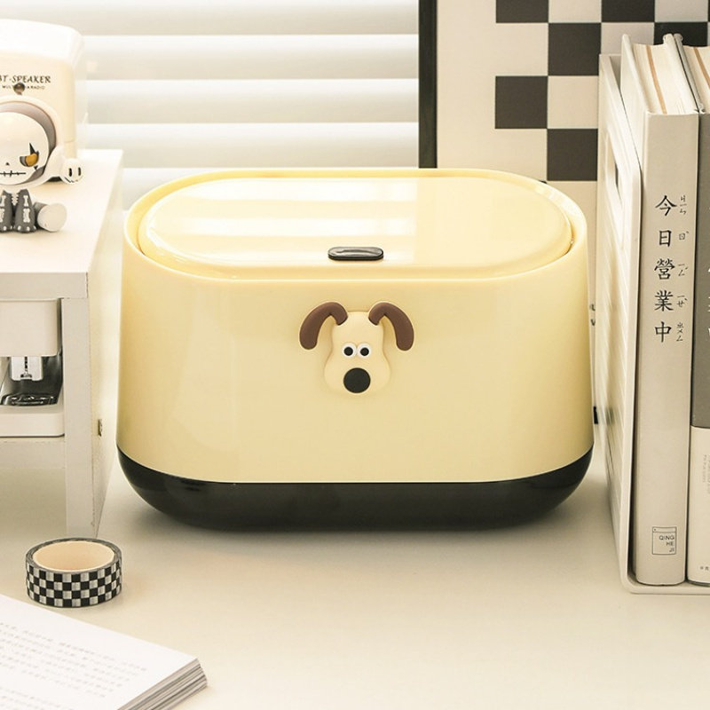 桌面垃圾桶可爱小号迷你杂物盒家用小厨房餐桌卧室高颜值桌上台面