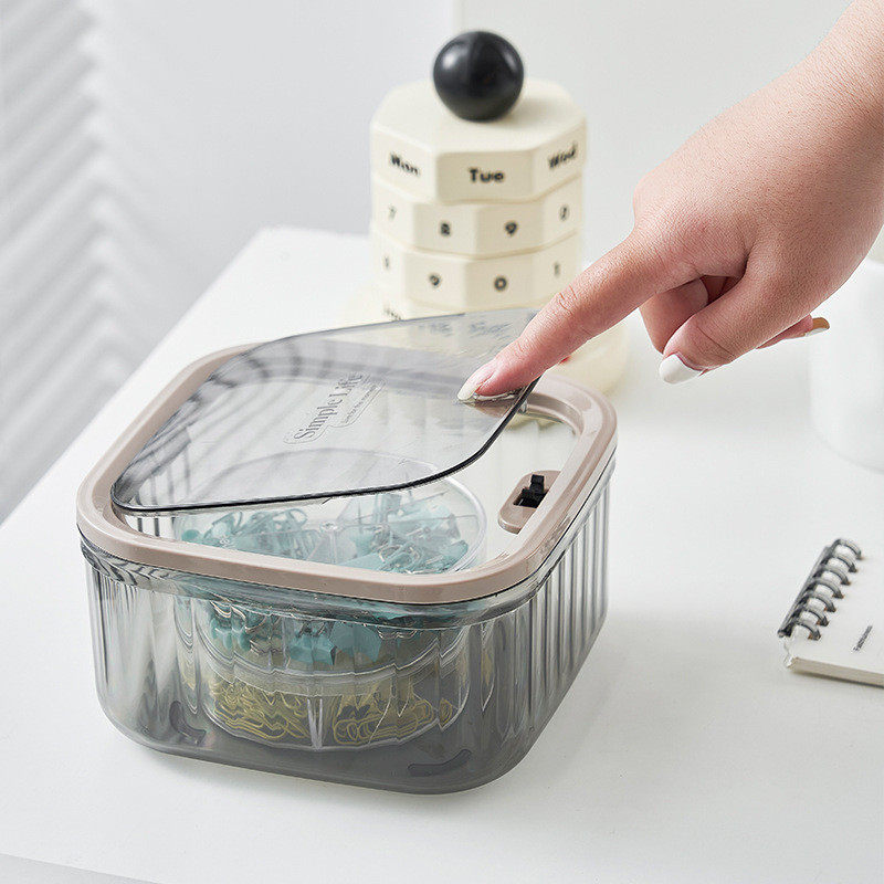 桌面垃圾桶家用高颜值透明厨房台面餐桌卧室迷你小号纸篓