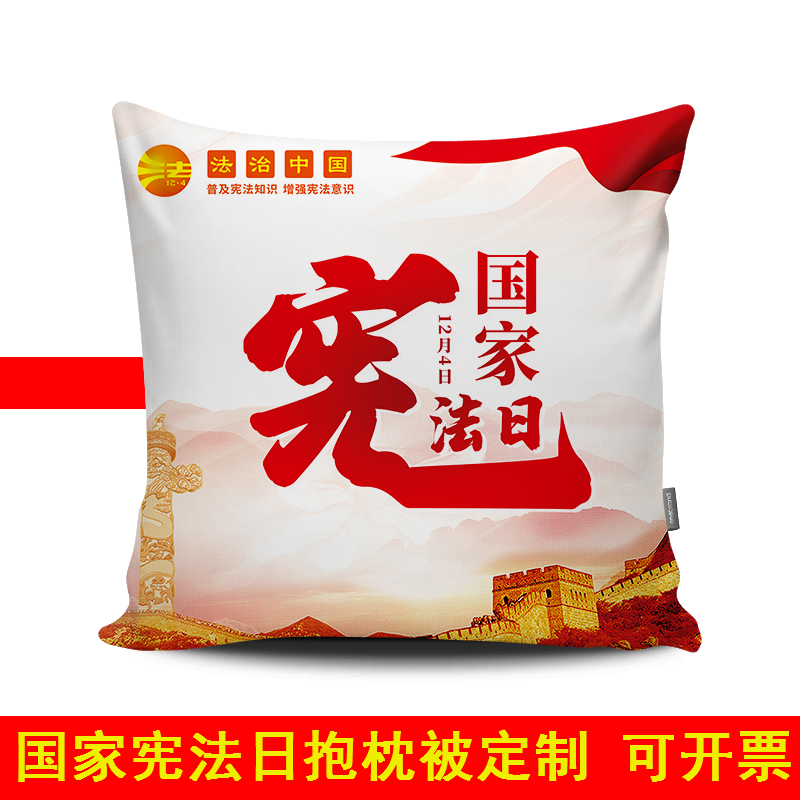 2024国家宪法日抱枕定制司法局人民法院普法知识宣传小礼品抱枕被