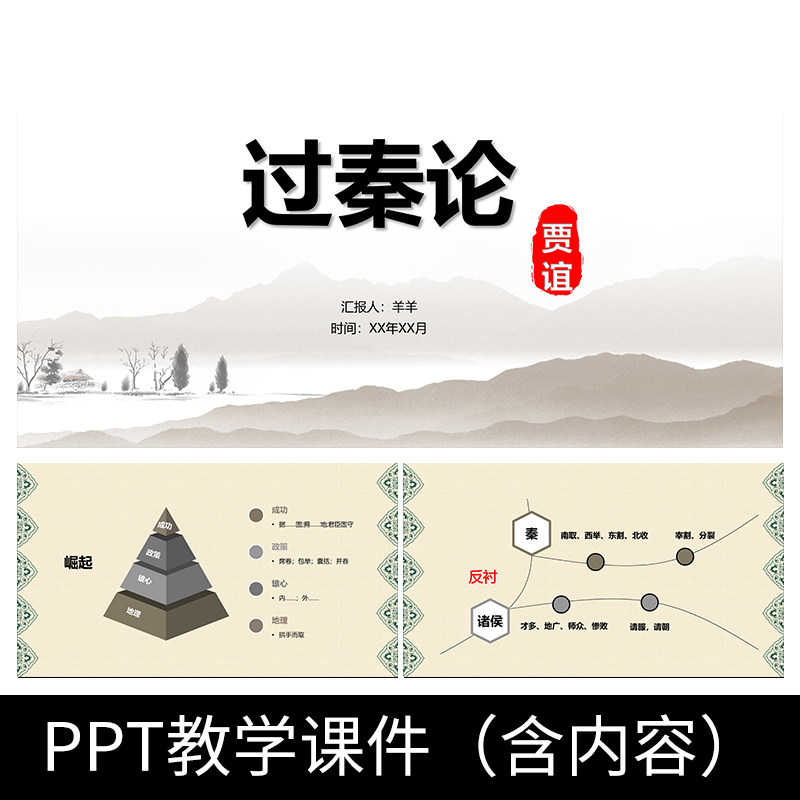g29贾谊过秦论小学初中语文文言文备课公开课演示教学课件ppt模板