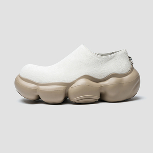 全牛皮单鞋 2025舒适日常通勤鞋 男款 简约设计白色马毛皮运动皮鞋