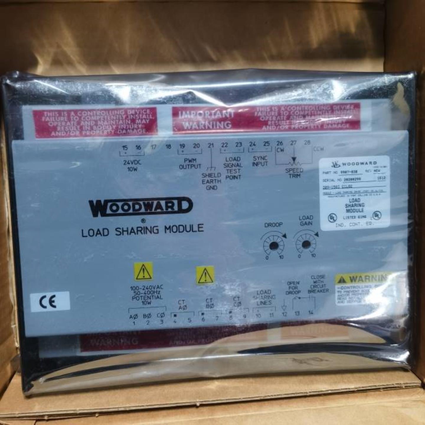配件9907-838 WOODWARD负载分配模块电子调速器全新原装议价