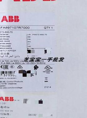配件PSE72-600-70软启动器ABB开关电气1SFA897107R7000议价