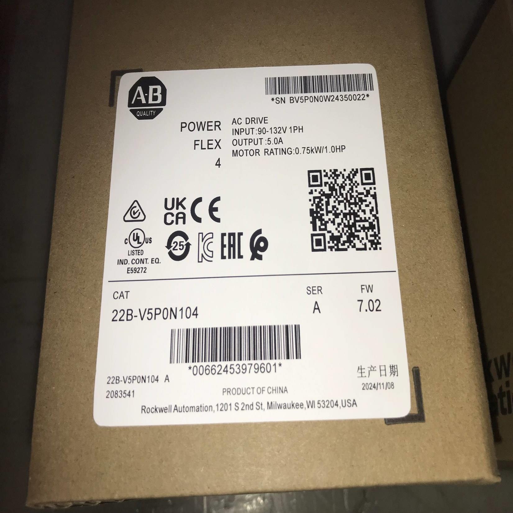 配件AB变频器22B-v2p3 v5p0 v6p0 n104 h204 c104议价议价