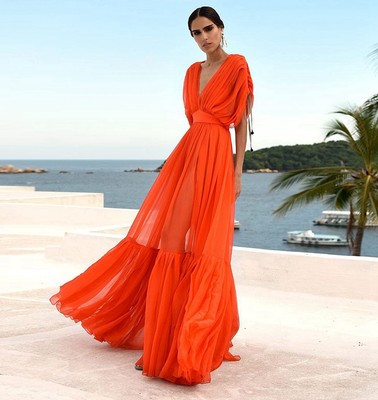 2022looselongchiffondress