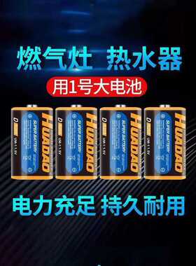1号电池燃气煤气灶手电筒电池热水器天然气玩具1.5V碳性电池通用