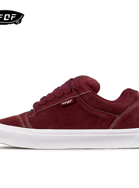VFDF 美式复古翻毛皮街头低帮面包滑板鞋男女百搭情侣休闲鞋子潮