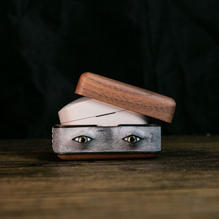 1000xm5木质眼睛linkbuds S创意 1000xm4硬壳全包4代5代sony 手作真皮胡桃木适用于索尼蓝牙耳机保护套WF