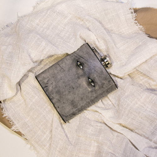 便携酒壶不锈钢真皮威士忌