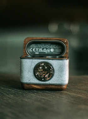 B&W宝华韦健PI7适用于手工复古牛皮木质创意pi8新款2024pi5s2pi7s2耳机保护套保护壳胡桃木BOWERS&WILKINS