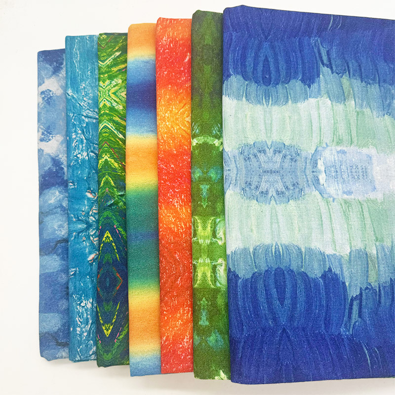 美式莫奈油画风加密棉麻布料装饰布桌布沙发窗帘面料diy布头清仓