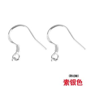 S925银耳钩 银勾耳钉饰品银钩配件 DIY手工银耳勾 纯银饰品首饰