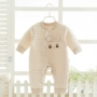 Babyiesies, quần áo, cotton màu, quần áo sơ sinh, quần áo mùa thu và mùa đông, cotton babyiesies - Áo liền quần bodysuit chất nỉ bông hàn quốc