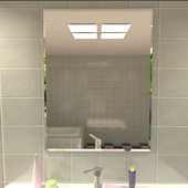 镜子卫生间贴墙洗漱台洗脸盆挂墙式 壁挂免打孔洗手间挂镜黏贴