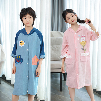 儿童浴巾斗篷浴袍可穿式速干