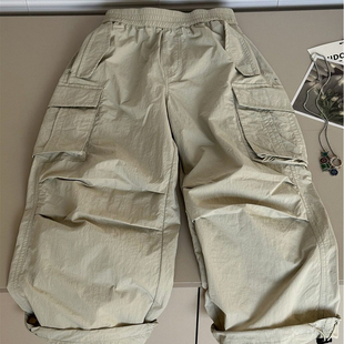 儿童中大童休闲裤 实体店儿童装 浅灰薄款 裤 波拉 春夏男童工装