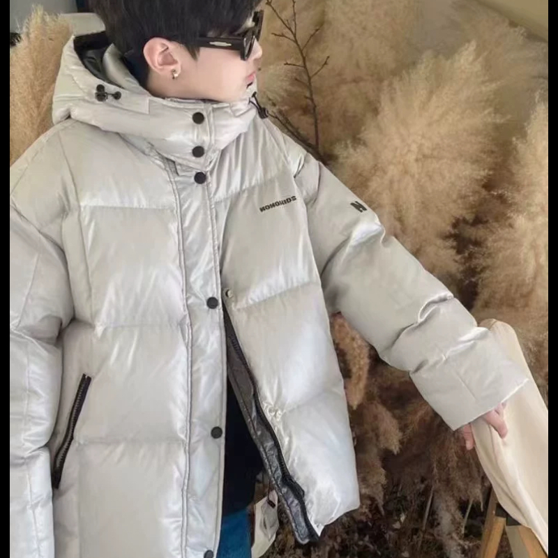 实体店儿童装冬装高充绒新国标90白鸭绒加厚男生女孩面包服羽绒服