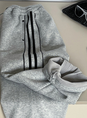 童装波拉冬季bora童裤儿童加绒针织裤子韩版男童镶条柔软加厚长裤