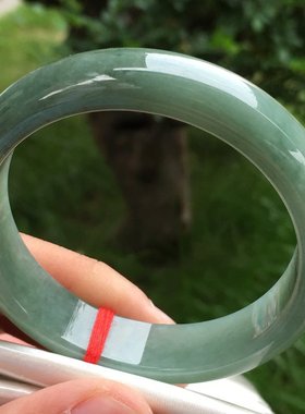 【7月新货】天然缅甸翡翠手镯女款油绿正圈翡翠玉手镯送闺蜜礼物