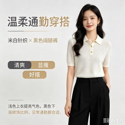 盐系羊绒衫女设计感小众短袖修身潮女短袖上衣女2826春秋 .小个子