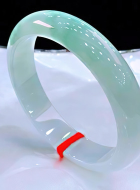 【带证书】正品冰种老坑翡翠天然特A级翡翠色玉手镯女贵妃镯浅绿