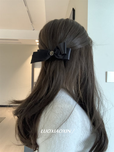 高马尾法式蝴蝶结发夹发饰发卡