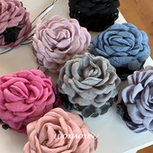 caro同款 玫瑰花朵抓夹盘发头饰大号后脑勺发饰