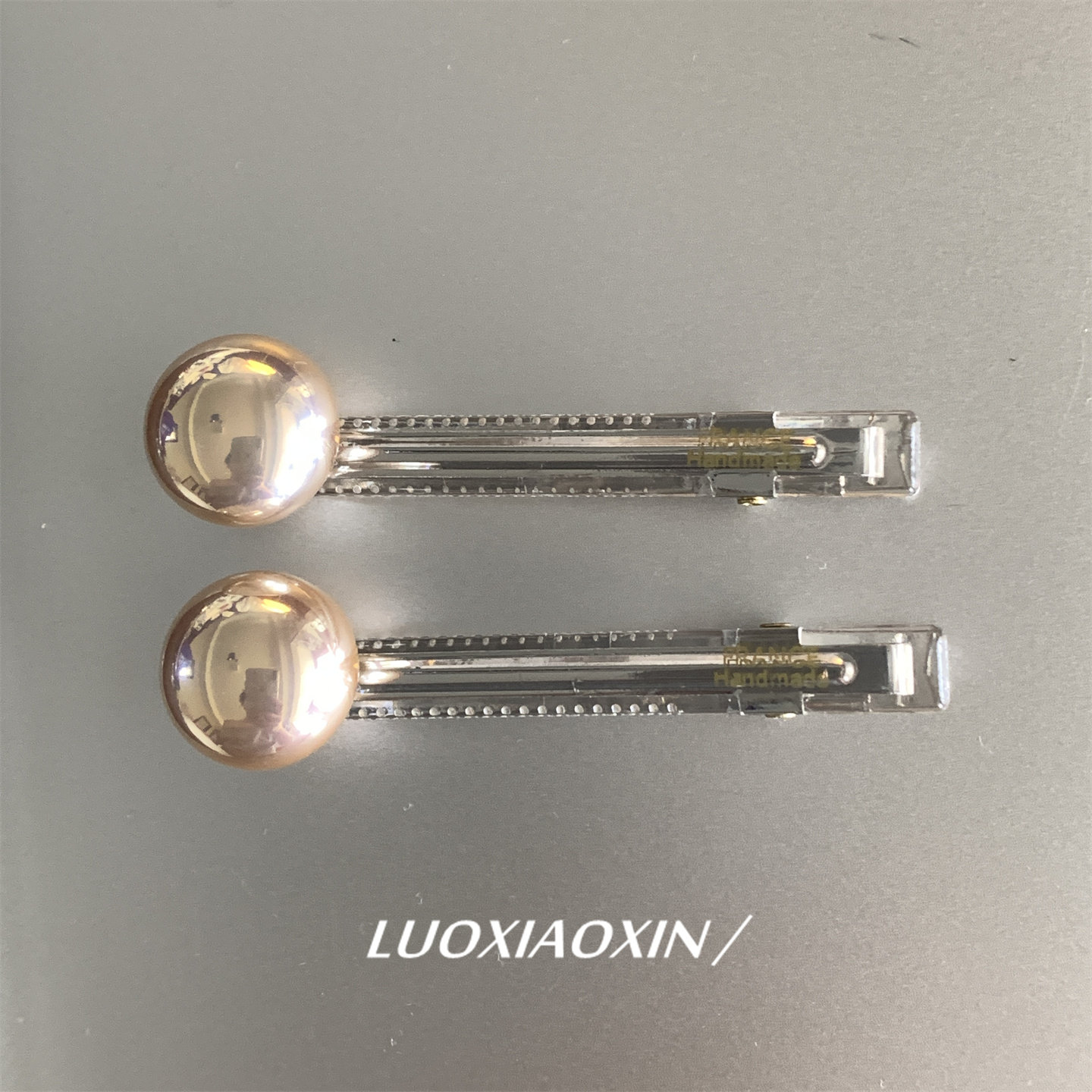 罗小辛/法式高级感馒头珍珠金标小众简约刘海发夹边夹 韩国发饰女