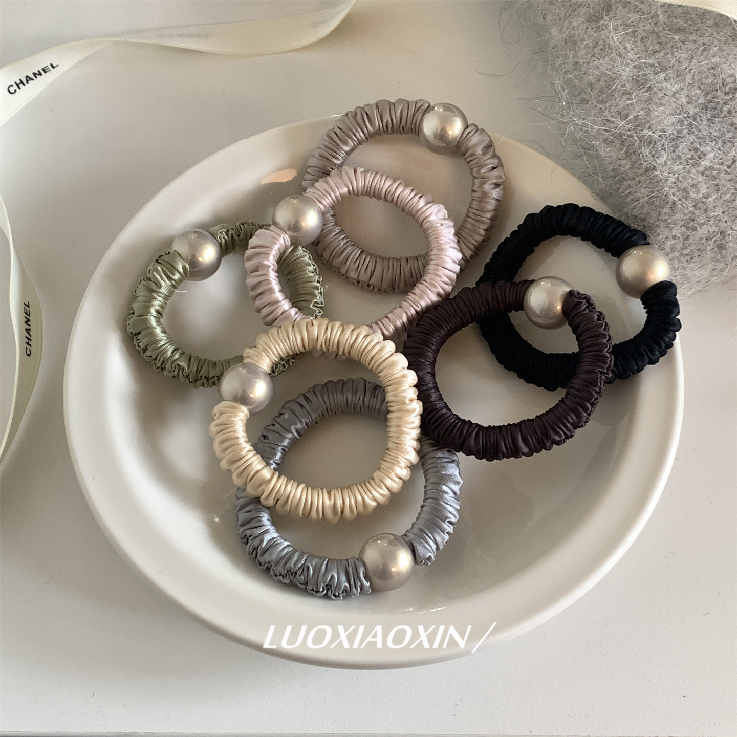 罗小辛珍珠发圈简约百搭多色可选高弹力皮筋女不伤发通勤头绳发饰,饰品/流行首饰/时尚饰品新,发饰,淘宝优惠券,粉丝福利购,淘宝优惠卷