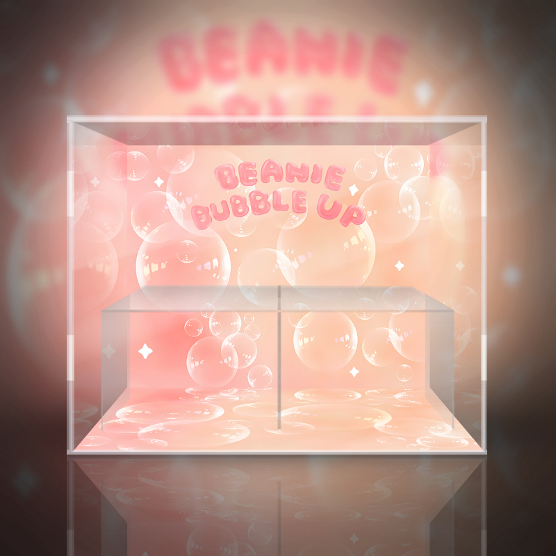 POPMART泡泡玛特 PUCKY毕奇 豆子冒泡 毛绒挂件 潮玩收纳展示盒