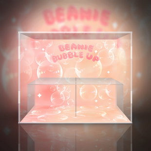 POPMART泡泡玛特 PUCKY毕奇 豆子冒泡 毛绒挂件 潮玩收纳展示盒