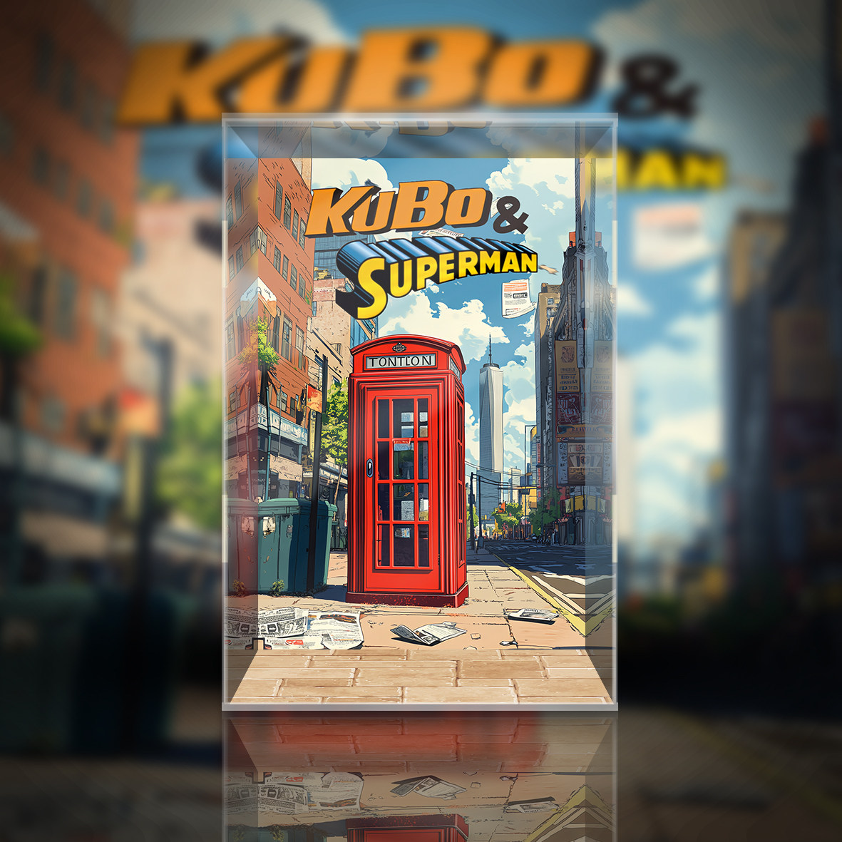 POPMART泡泡玛特 Kubo superman 大娃 潮玩公仔专用展示盒