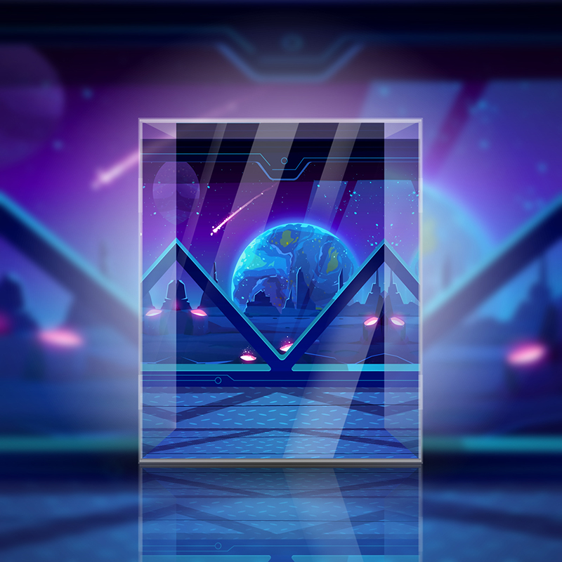 TOYCITY玩具城市 laura 暗物质 AI少女 限定大娃 亚克力展示盒