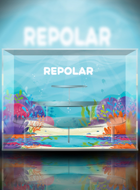 找寻独角兽 REPOLAR 海洋生物吐泡泡 潮玩盲盒专用亚克力展示盒