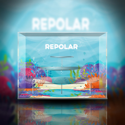 找寻独角兽 REPOLAR 海洋生物吐泡泡 潮玩盲盒专用亚克力展示盒