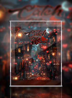 POPMART泡泡玛特 LABUBU catch me if you like me搪胶公仔展示盒