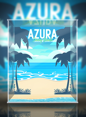 POPMART泡泡玛特 AZURA Sunny Beach夏日海滩 潮玩手办展示盒