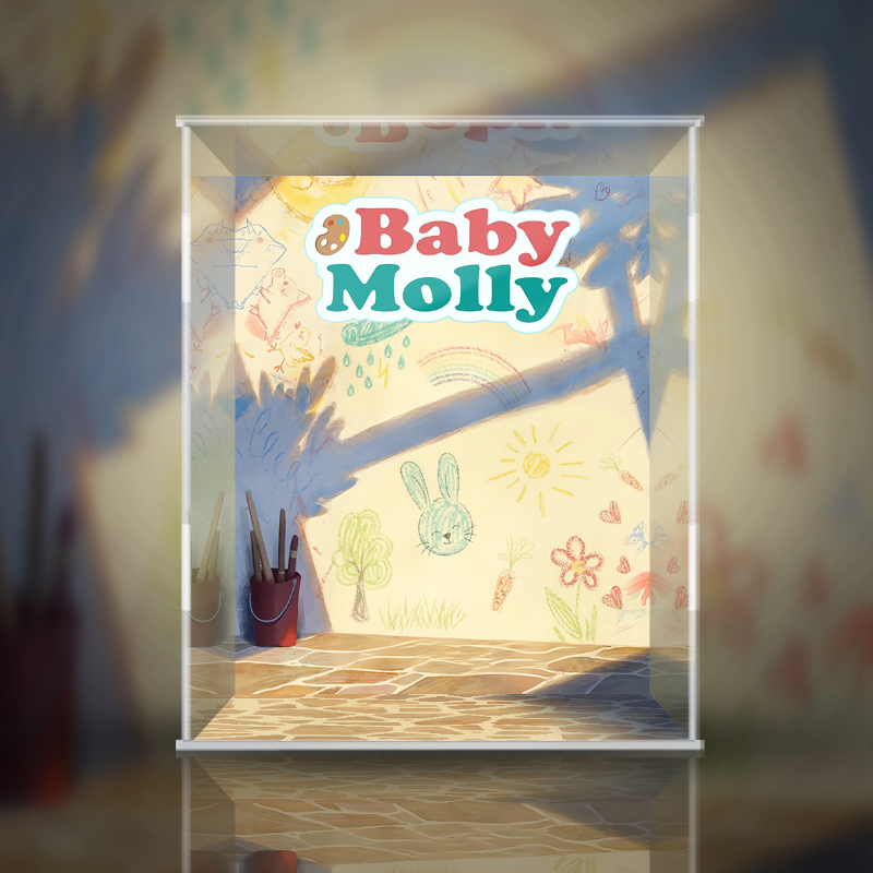 POPMART泡泡玛特 BabyMolly 我是未来小画家 潮玩公仔收纳展示盒