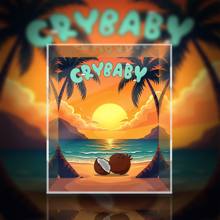 POPMART泡泡玛特 Crybaby 哭娃 椰皇 吊卡 潮玩公仔专用展示盒